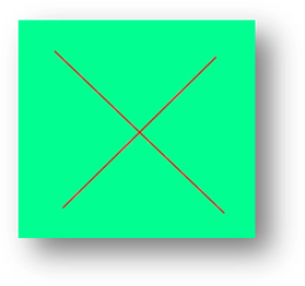 Title: The red x - Description: A picture of the red X on the green grass.