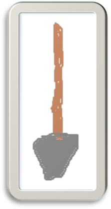 Title: A shovel - Description: This must be the shovel mentioned in the note.